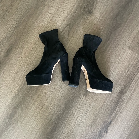 Stuart Weitzman Suede Platform Booties - Picture 2 of 6